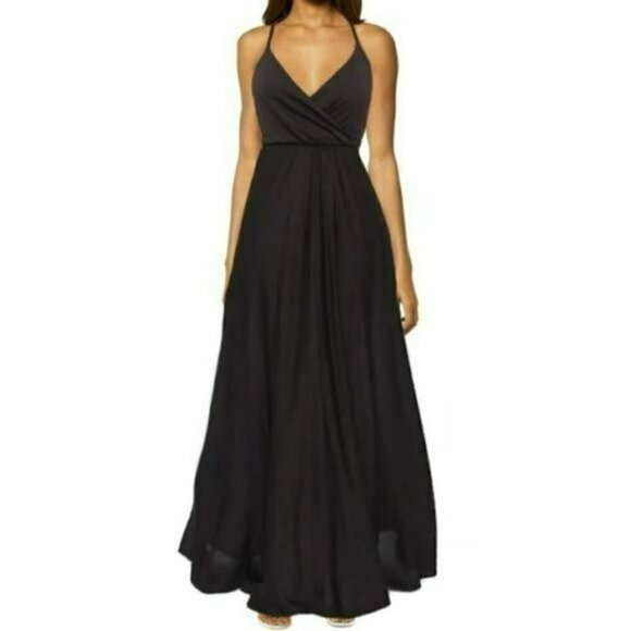 NWT ASOS Wrap Front Cami Straps Tie Back Maxi Dress - Picture 1 of 6